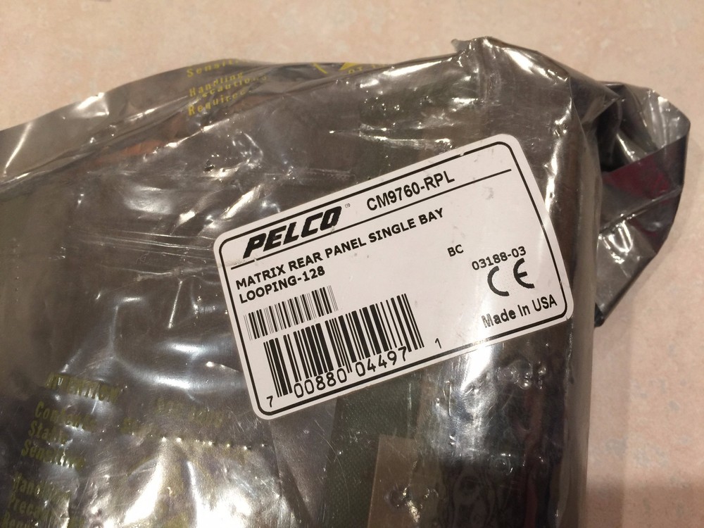 Pelco CM9760-RPL Matrix rear panel single bay looping (New)