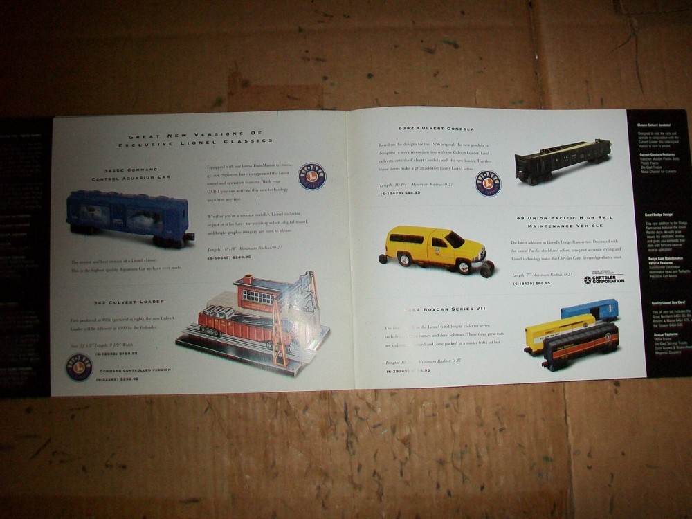 Vintage 1998 Lionel Heritage Train Catalog