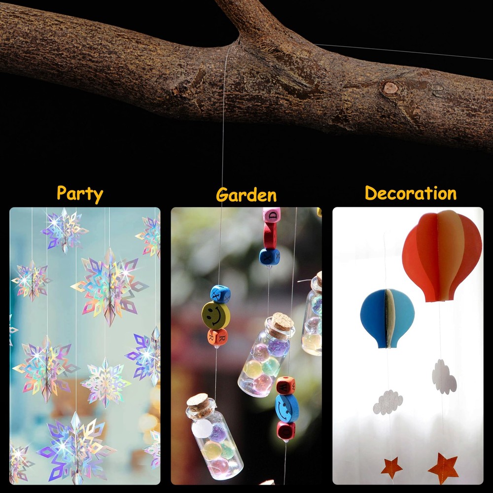 Clear Invisible Nylon Thread 500M 2 Bobbins Thickness 0.01mm