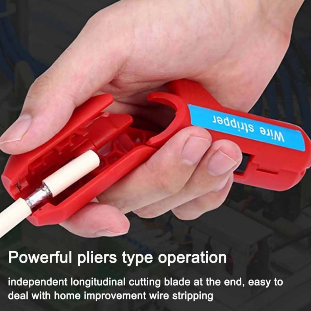 Electrical Wire Stripper Portable for Sheath Removal on Coax Data Round Cables