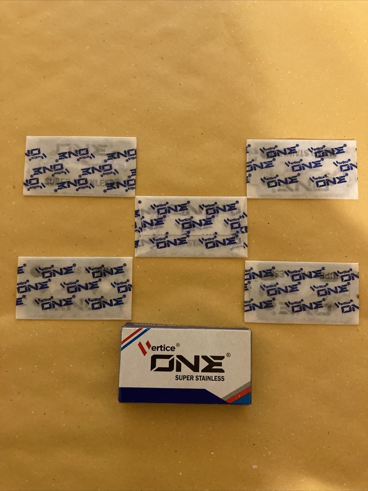 5 Double Edge Razor Blades, Vertice One Super Stainless