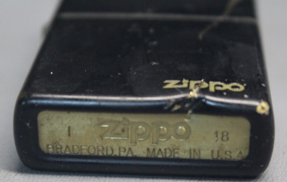 Zippo Lighter Matte Black Color *USED*