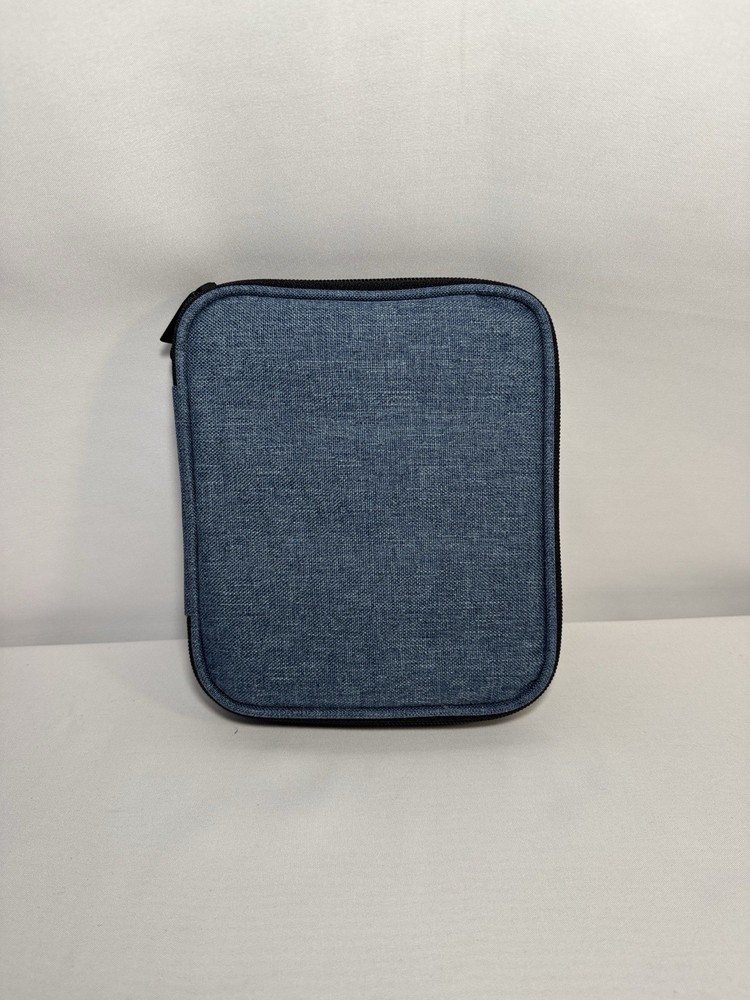 Denim Blue Divided Case W/Crochet Hooks, Needles, And Spacers Size Medium