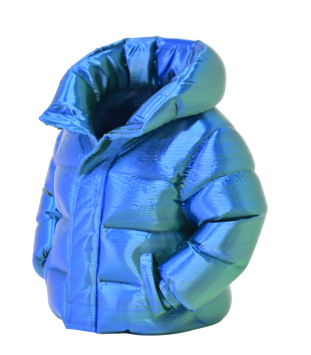Puffer Jacket Pen/Pencil Holder 4.25" 3D Printed