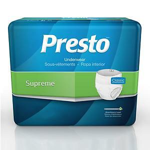 Presto Plus Protective Underwear Large 45'' - 58'' Maxiumum Absorbency PK/18