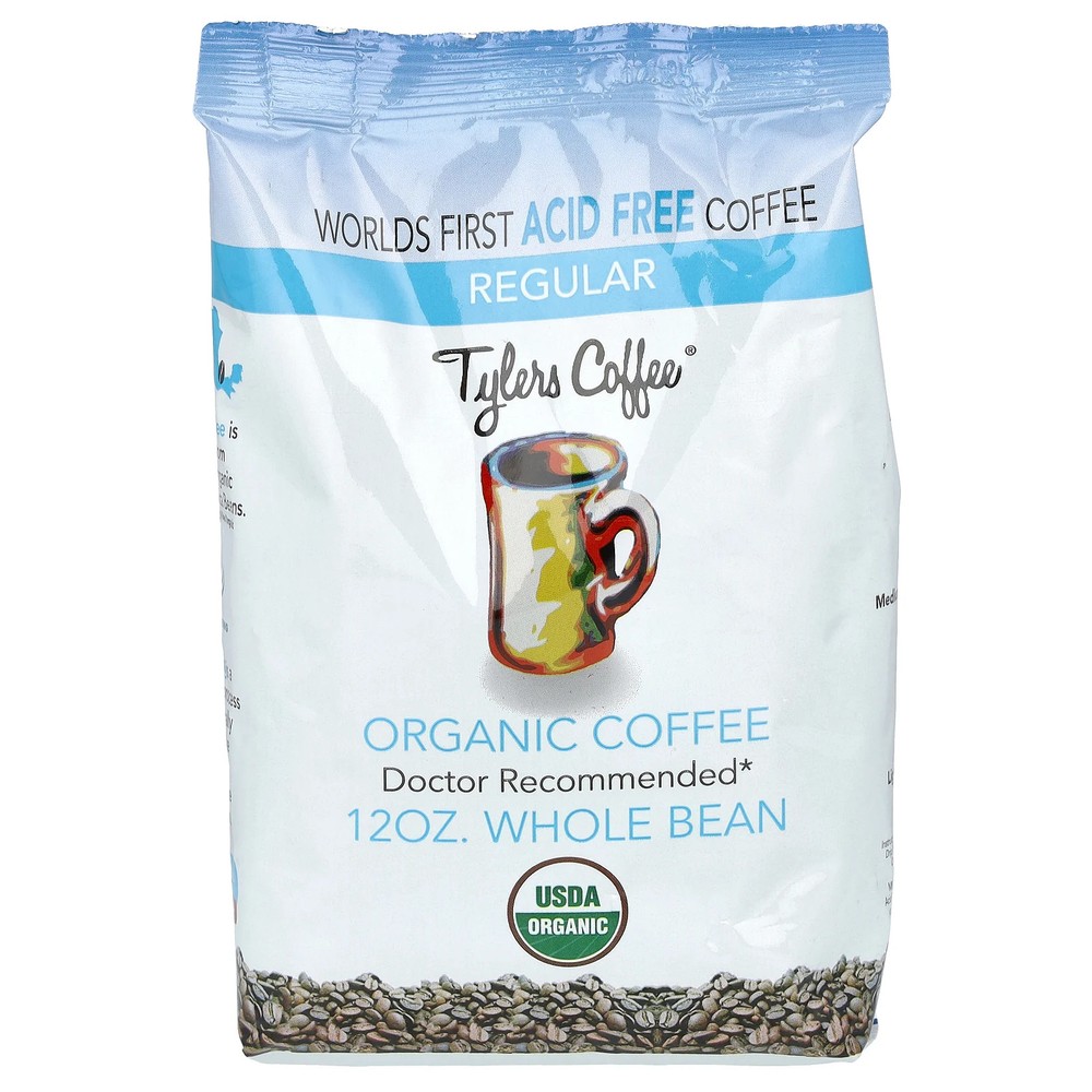 Organic Coffee, Whole Bean, Regular, 12 oz