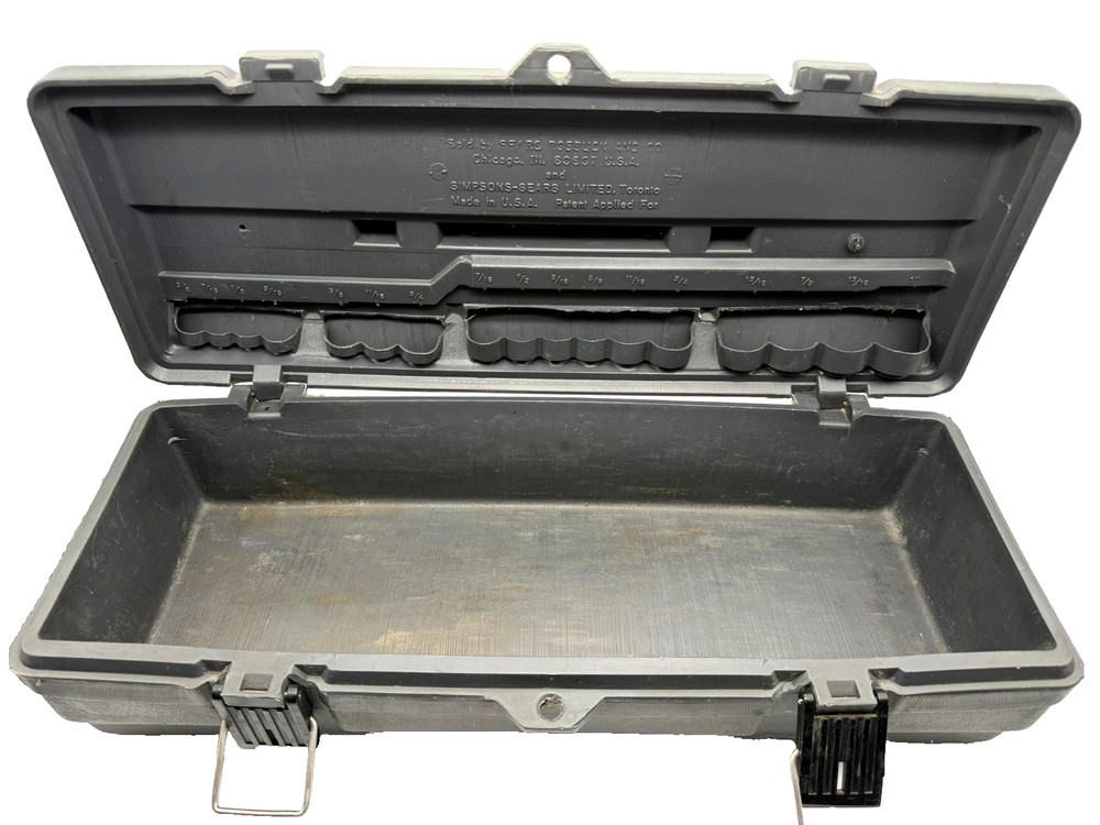Vintage Simpsons-Sears Gray Craftsman Plastic Toolbox