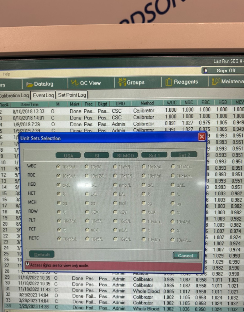 Abbott CELL-DYN RUBY (Dom 2018 ) complete as seen