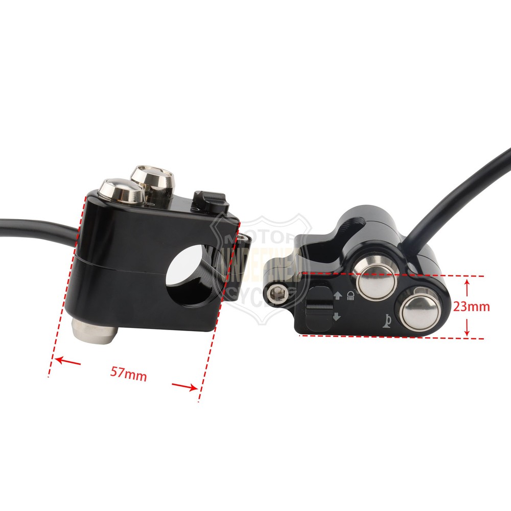 25mm 1'' Handlebar Control Switch Motorcycle Start Button For Harley Universal