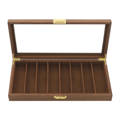 8 Compartments Knife Display Case Vintage Storage Box Organizer Rectangular