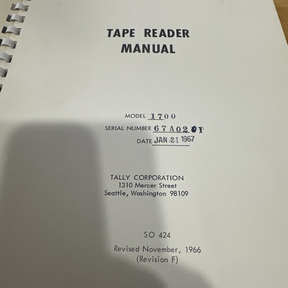Tally Instruction Manual 424