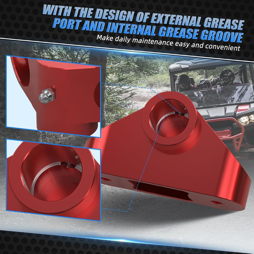 Red Motorcycle Winch Hook Bracket for Can Am Defender & Commander 4X4