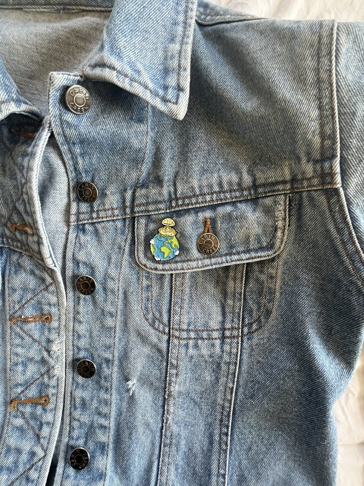Earth Exploding, Climate Change Protest Enamel Pin