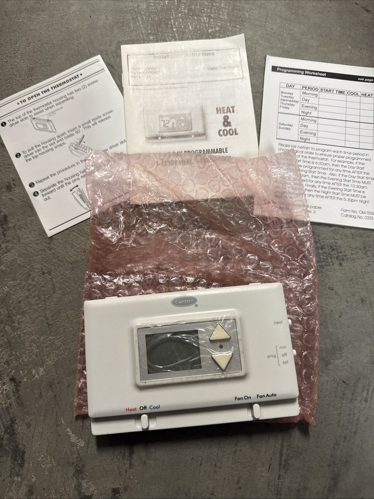 Carrier - Programmable 5+2 Day Programmable Thermostat TSTATCCPQ501