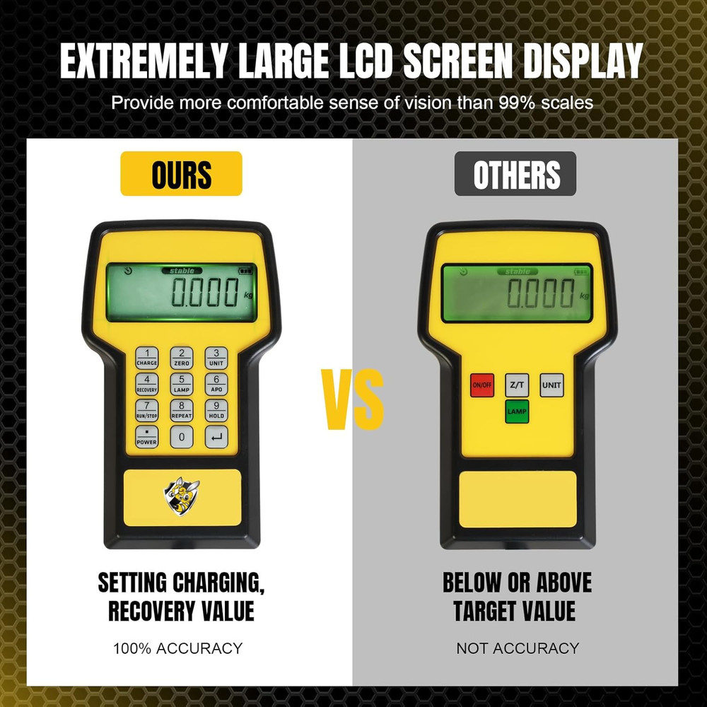 Upgraded Refrigerant Scale 220 LBS High Precision Programmable HVAC Electronic R