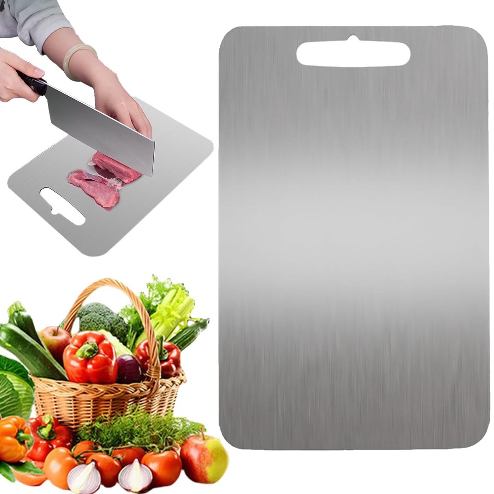 Kitchen Titanium Cutting Board, Stainless Steel Cutting Board, Double Sided C...