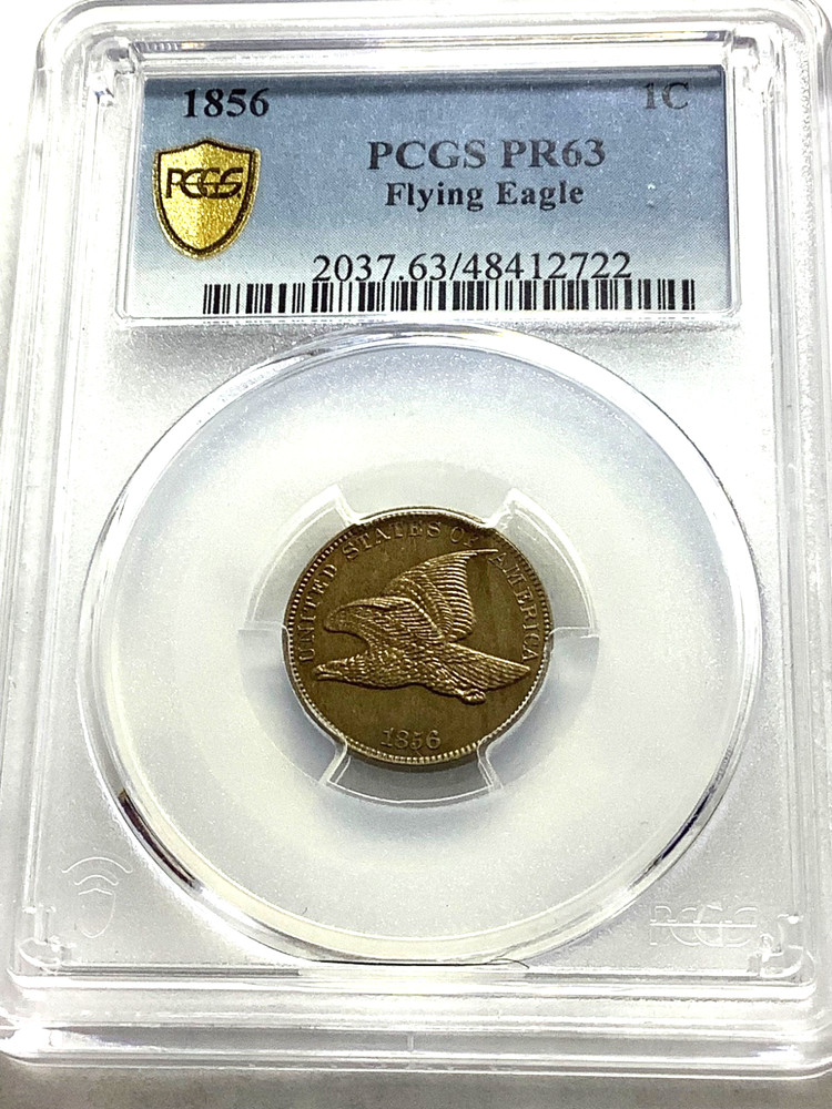 1856 Flying Eagle Cent- PCGS PR63! Fabulous coin!