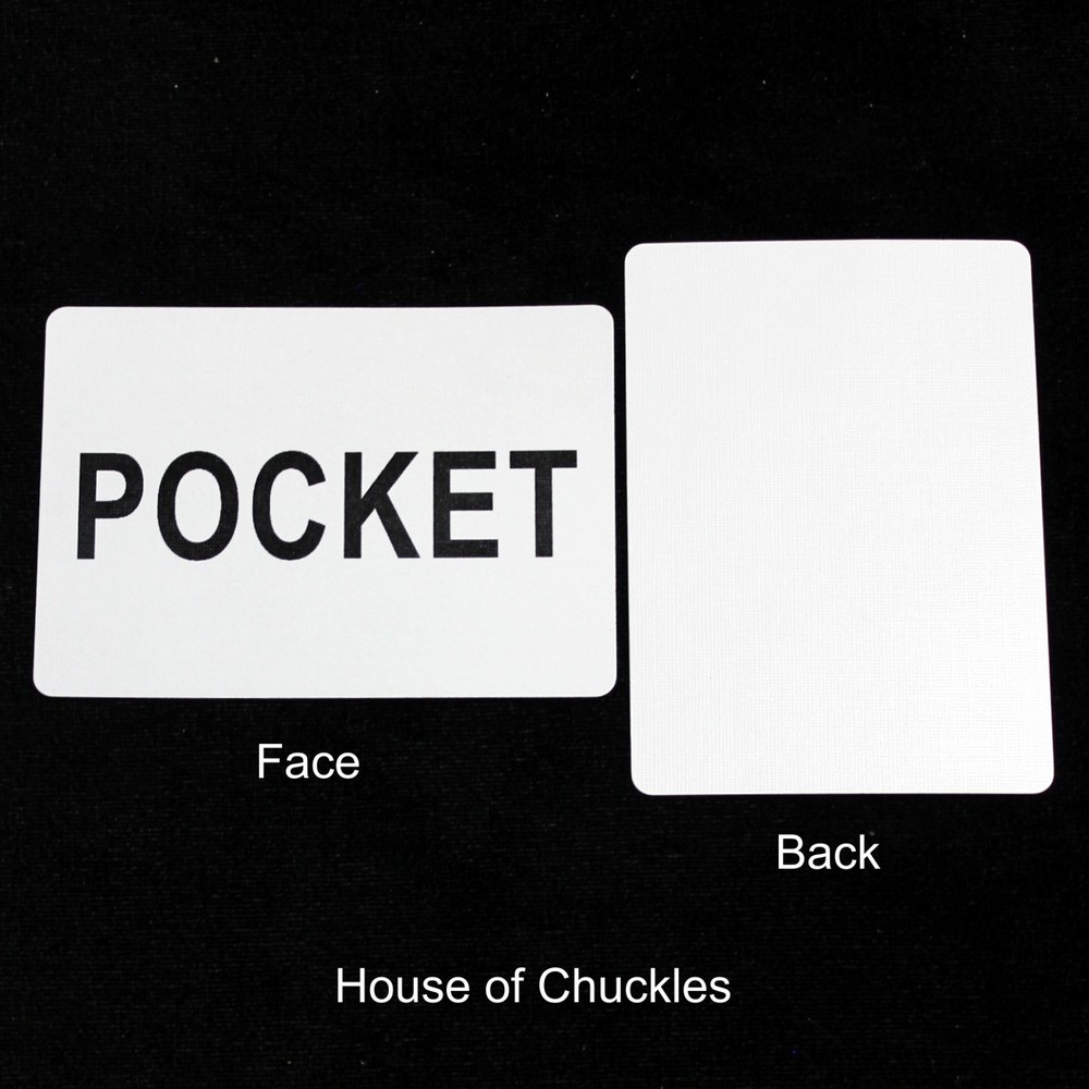 Pocket, Bicycle Printed Gaff Card, Blank