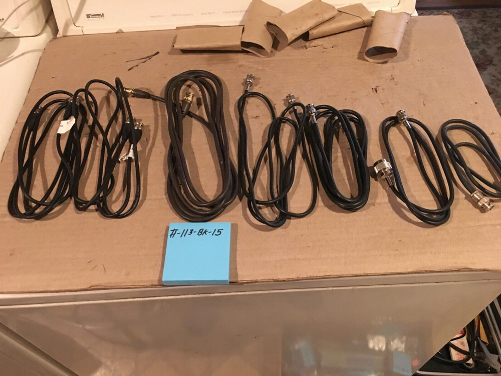 COAXIAL cords various lengths & sizes & ends used