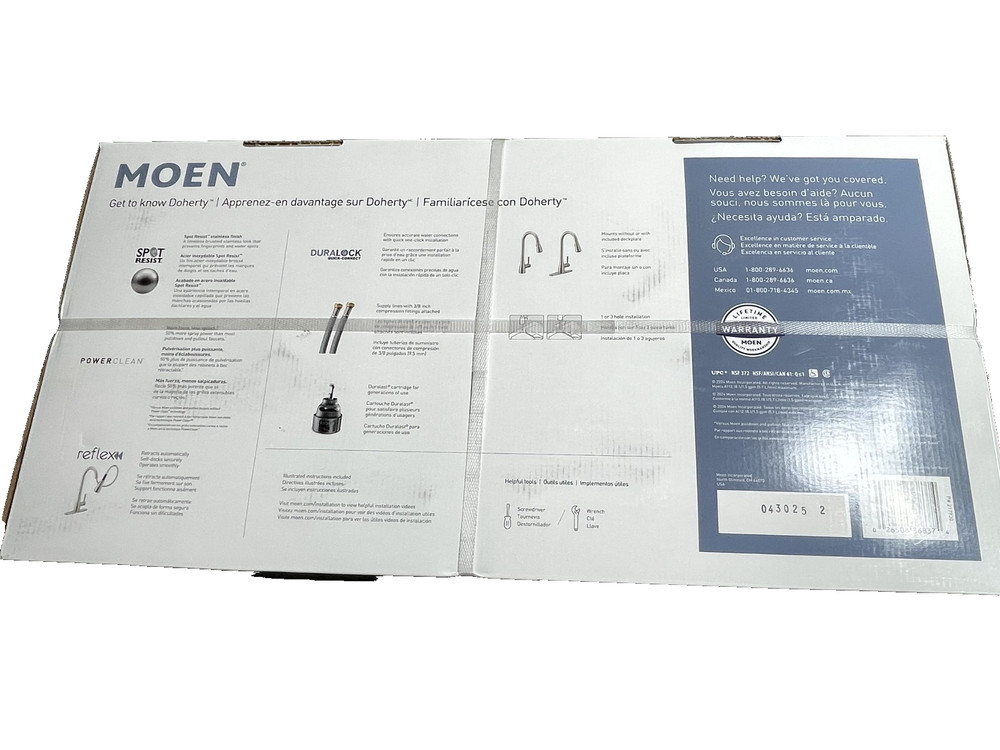 Moen Doherty Single Handle Pull-Down Kitchen Faucet in Spot Resist Stainless