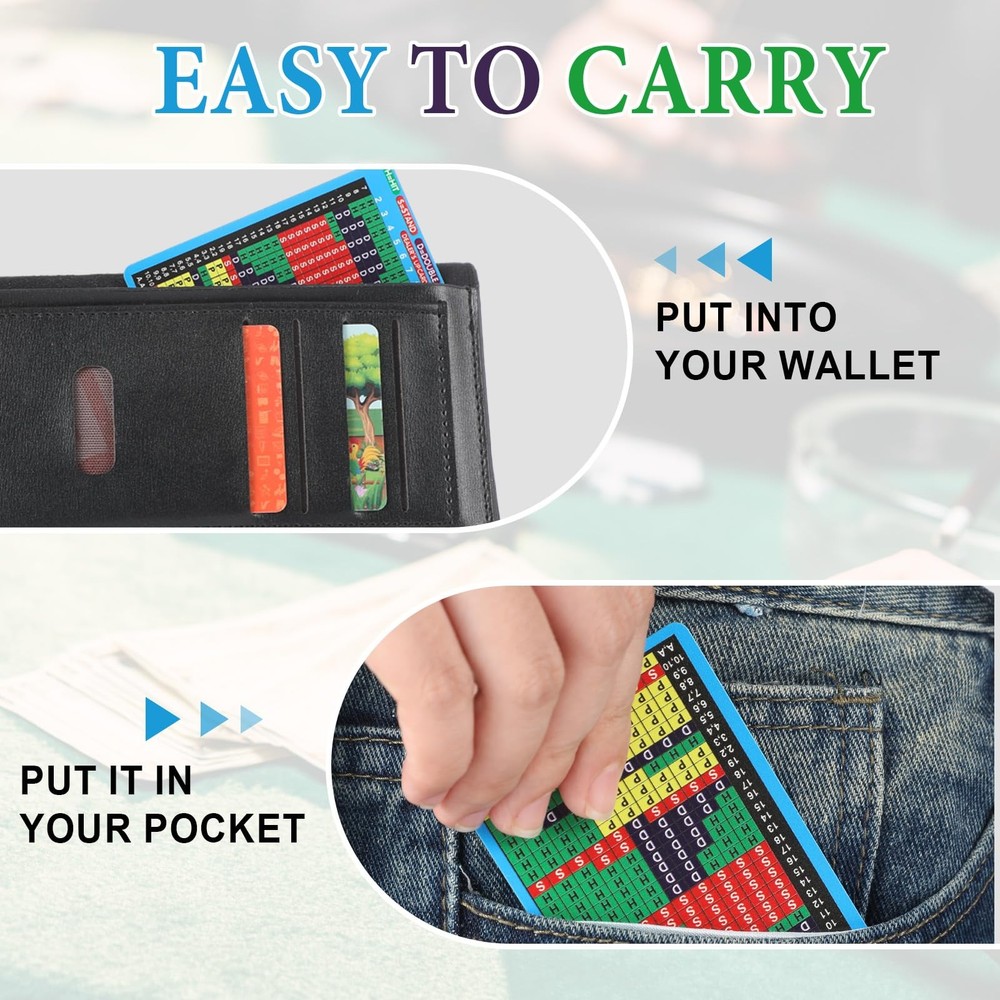 Metal Blackjack Basic Strategy Card with Protective Sleeve