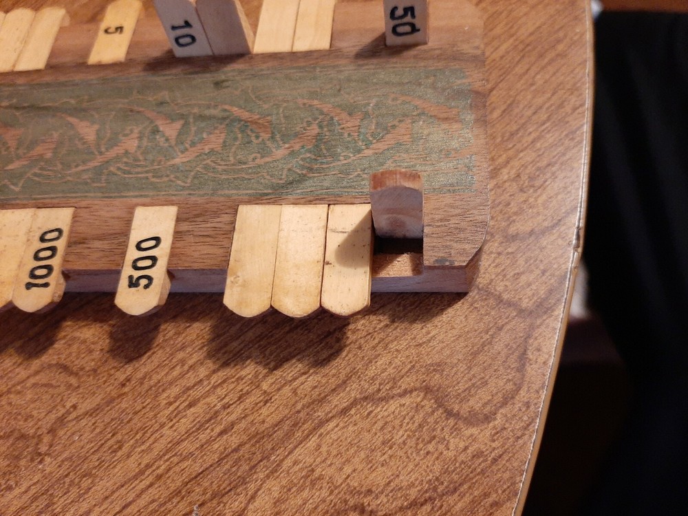 Vintage Asian Wooden Counting Bourd