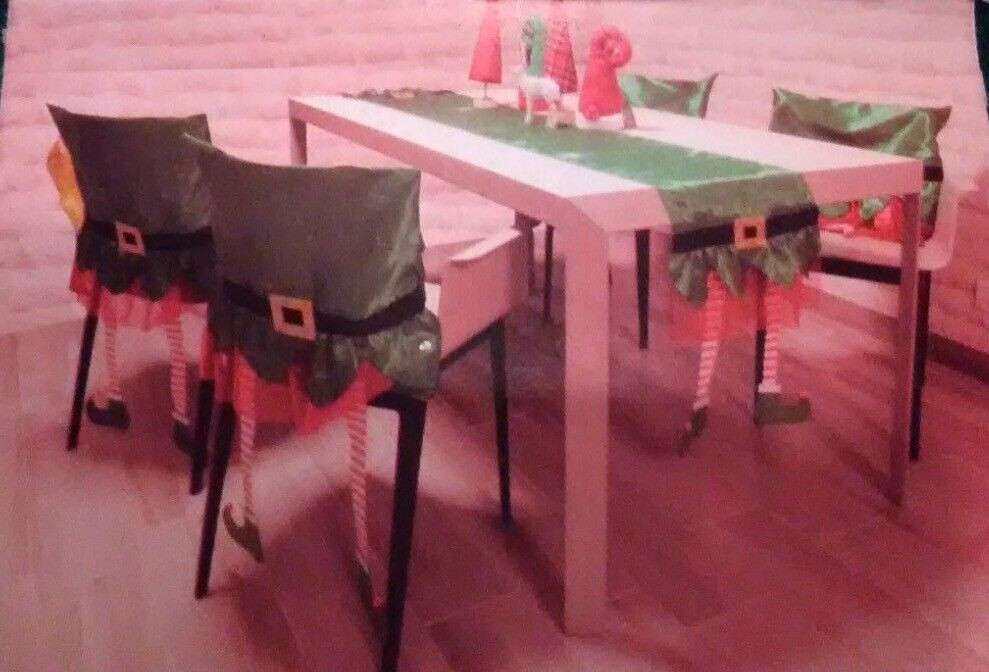 Happy Holidays Elf Legs Table Runner Design