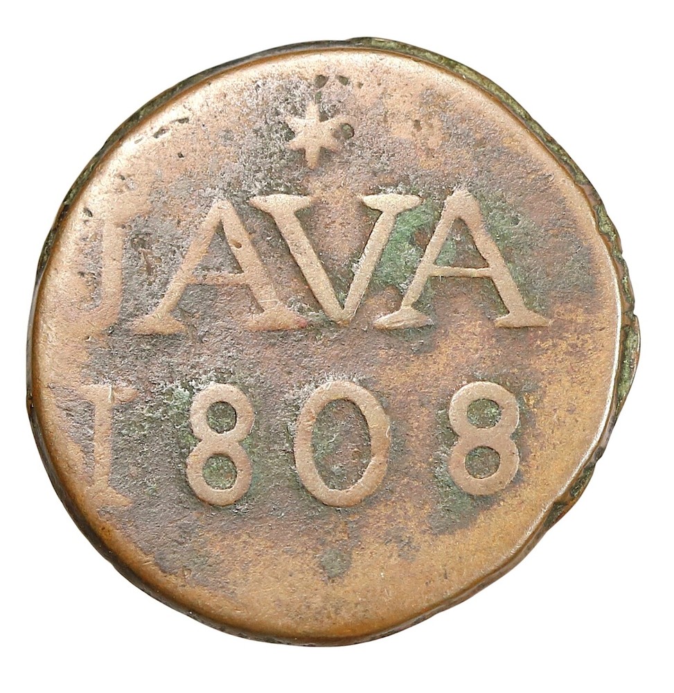 A145, Netherlands East Indies, Java, VOC, 1 Duit 1808