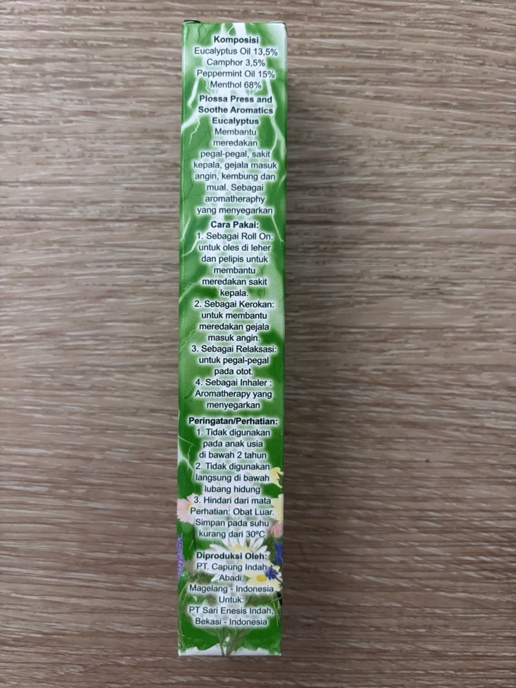 Plossa Eucalyptus Roll On (8ml) & Inhaler (2ml)
