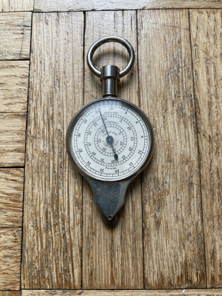Vintage Combined Map Distance Reader