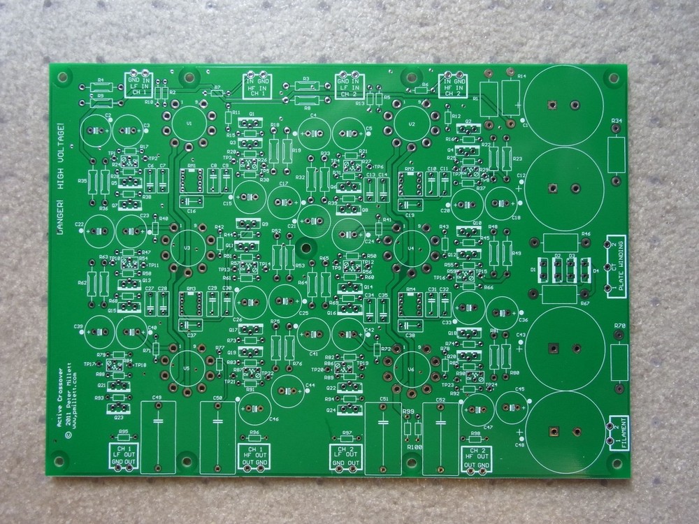DIY PCB - Stereo tube active crossover