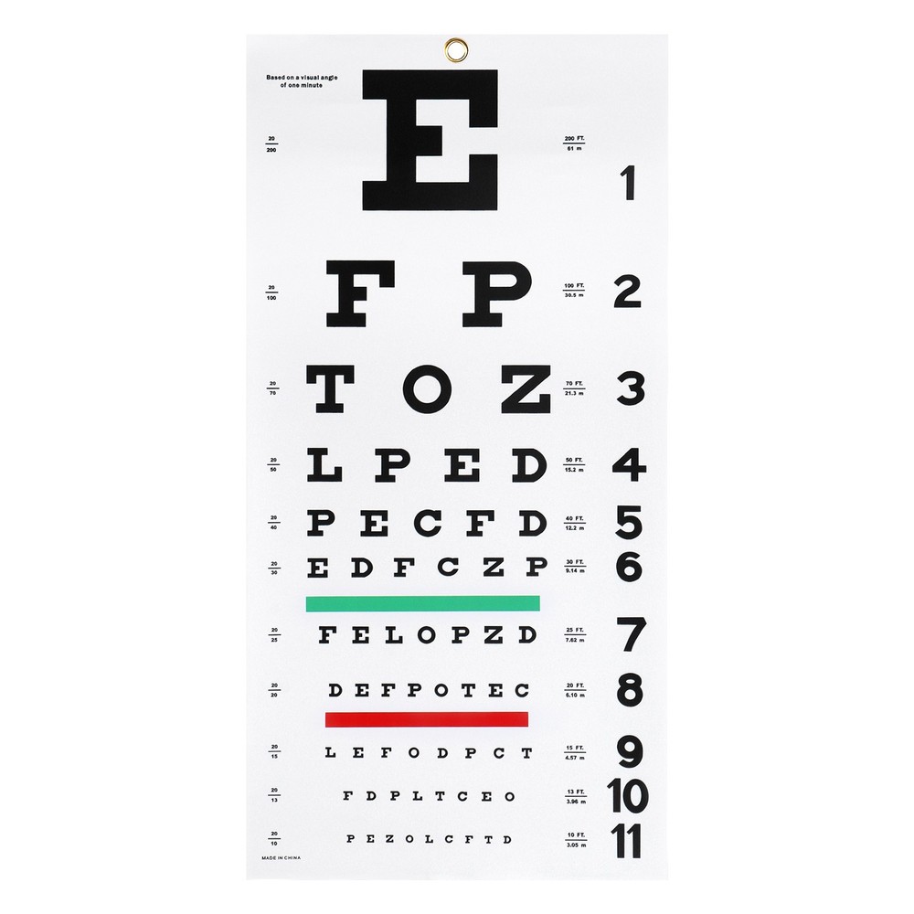 Complete Eye Chart Set for Vision Testing & Visual Acuity Assessment