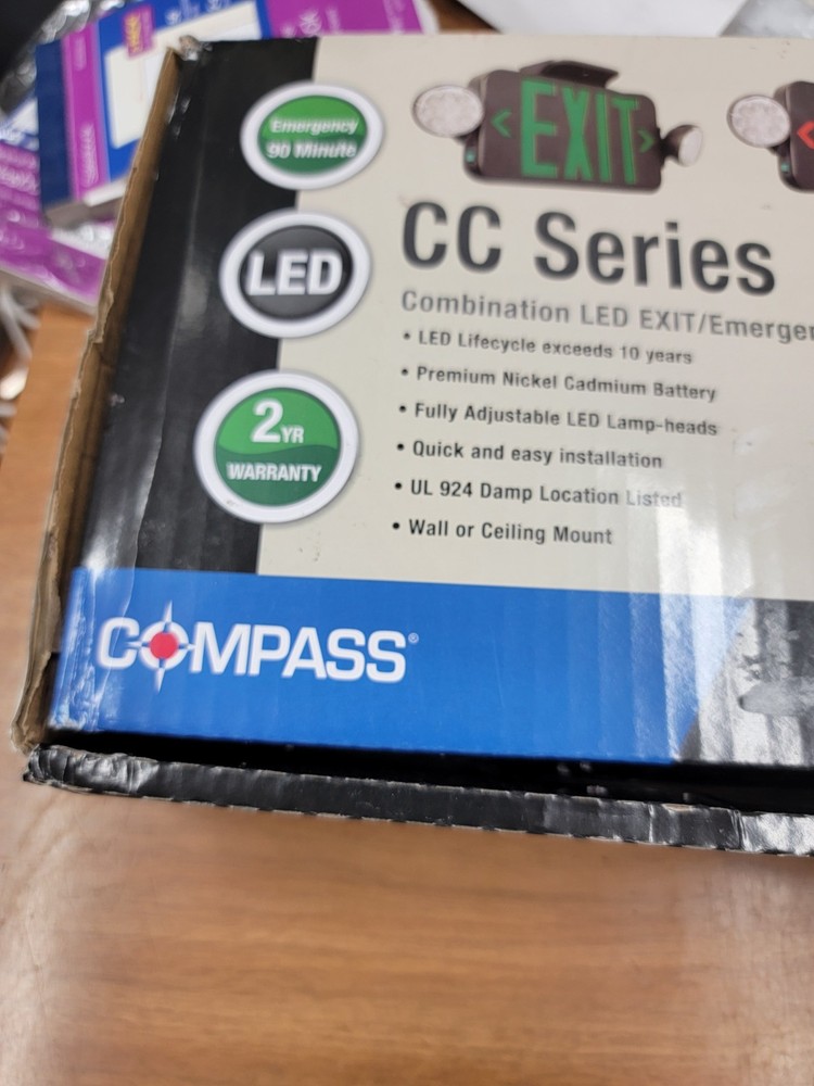 Hubbell Lighting CE Series LED Emergency Exit Light New Open Box