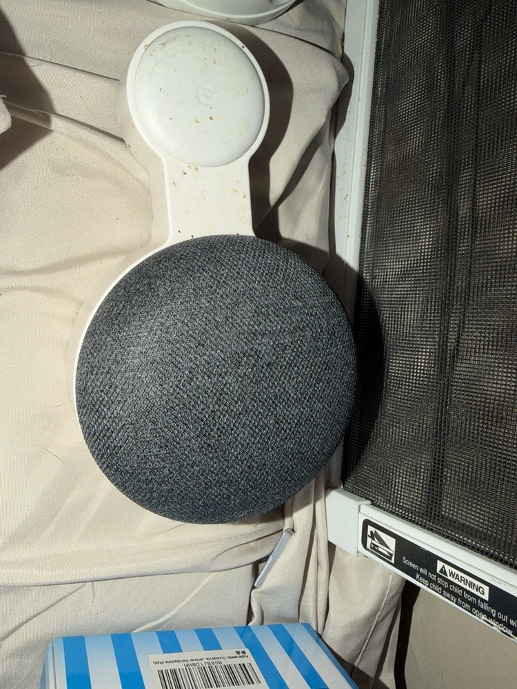 2 Google Home Mini Smart Assistant - Charcoal And White Both With Wall Mount