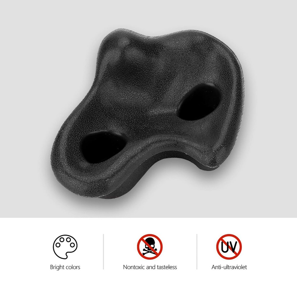 10PCS Black Rock Climbing Holds,Extra Large Hard Plastic Comfortable Rock Cli...