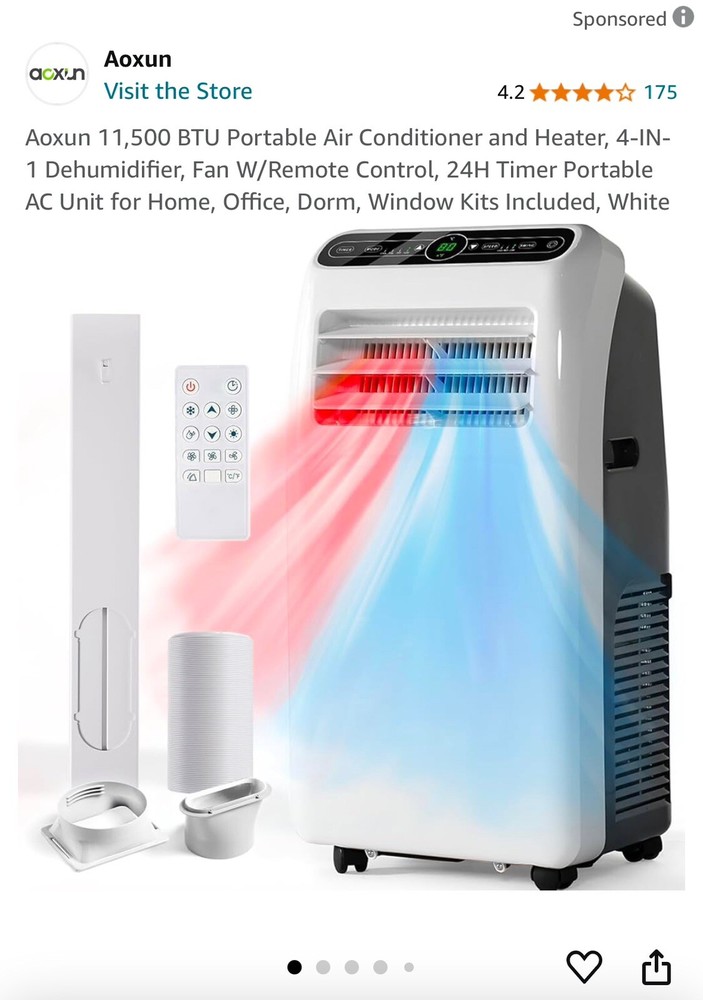 portable air conditioner with heat