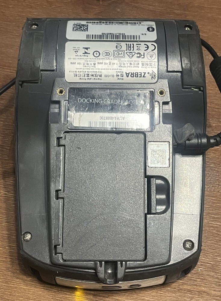 Zebra QLN320 Barcode Printer, WiFi, Bluetooth, Battery & Charging Cable