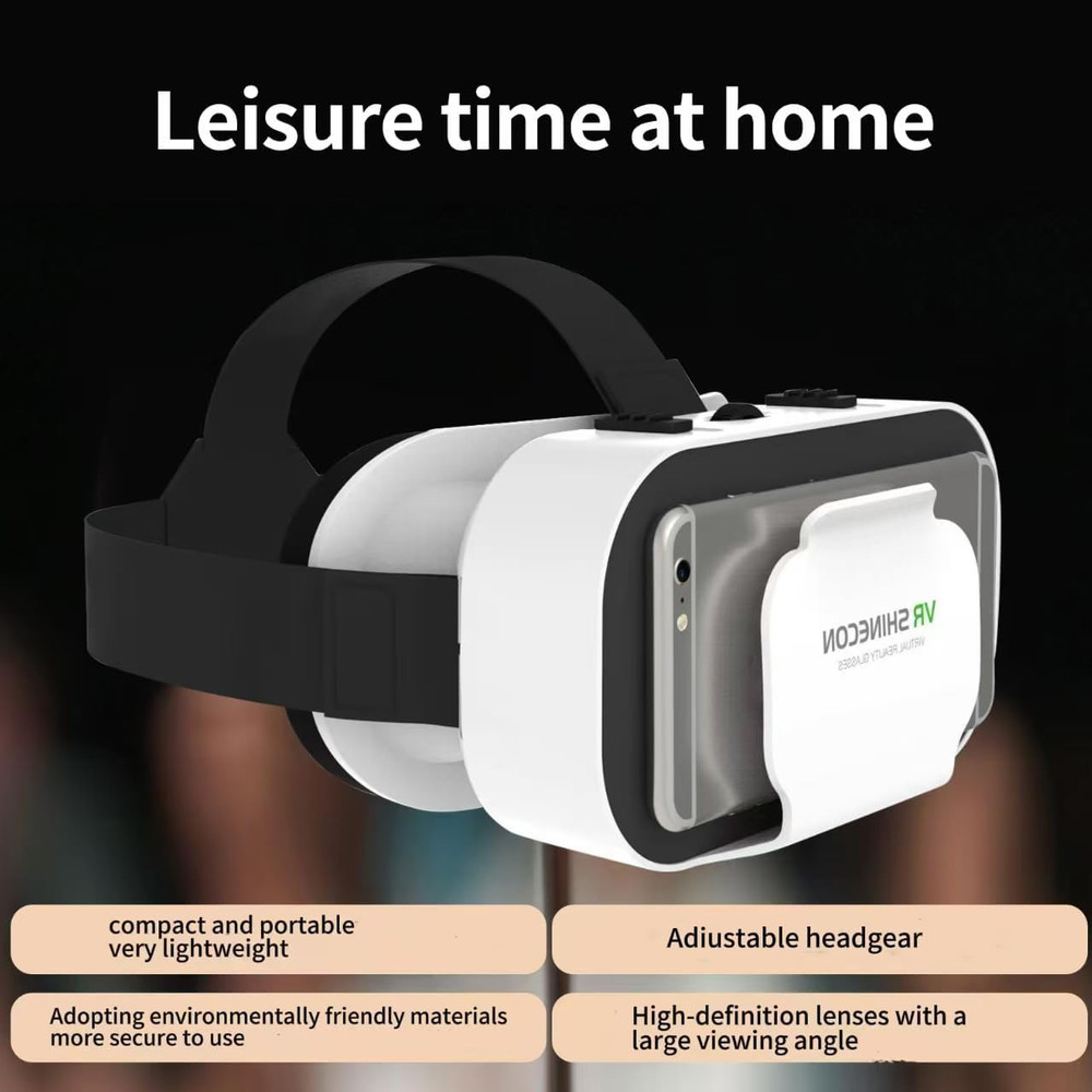 VR Glasses Virtual Reality Headset Compatible with Iphone and Android Adjustable