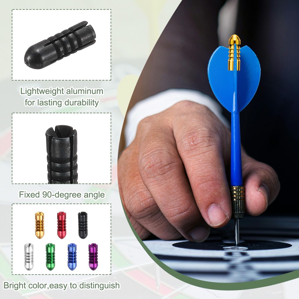 9 Pcs Dart Flight Protectors Fixed 90 Degrees Wing Savers Protects, Black