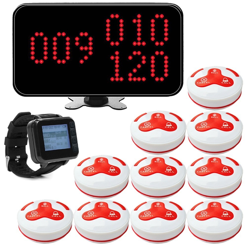 Wireless Call Pager System Buzzer Alarm Waiter Restaurant Call Button