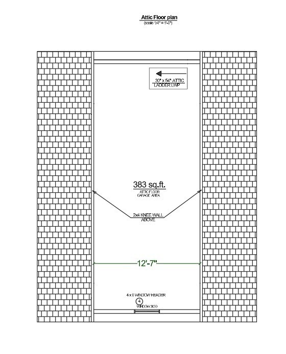 24'x30' Two Car Garage Plan with Loft