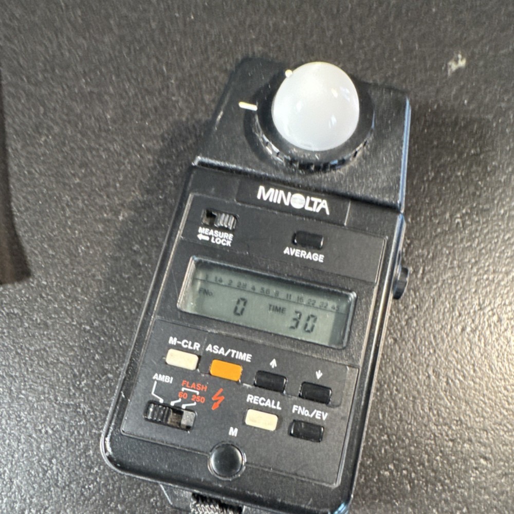 Minolta Auto Meter IIIF Flash & Ambient Light Meter w/ Manual & Case