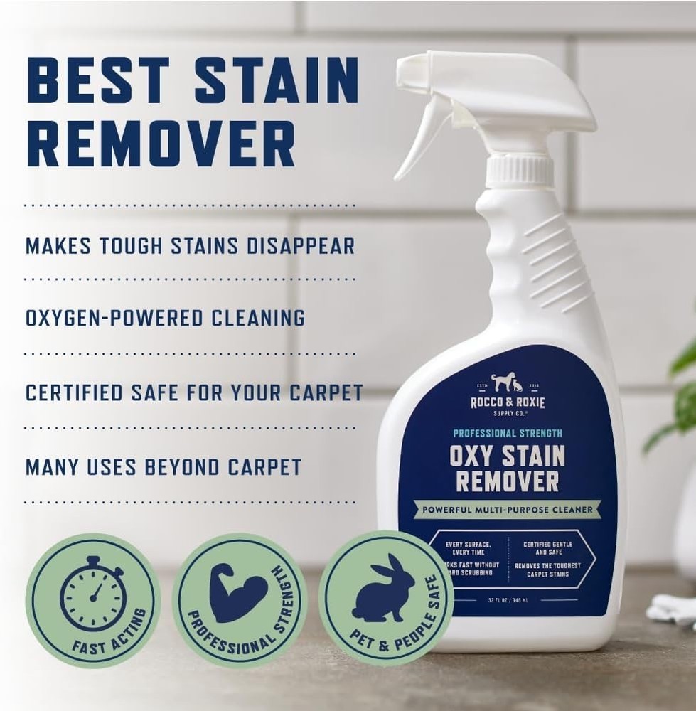 Fast Acting Oxy Stain Remover for Carpet, Mattress & Upholstery - Safe Solution