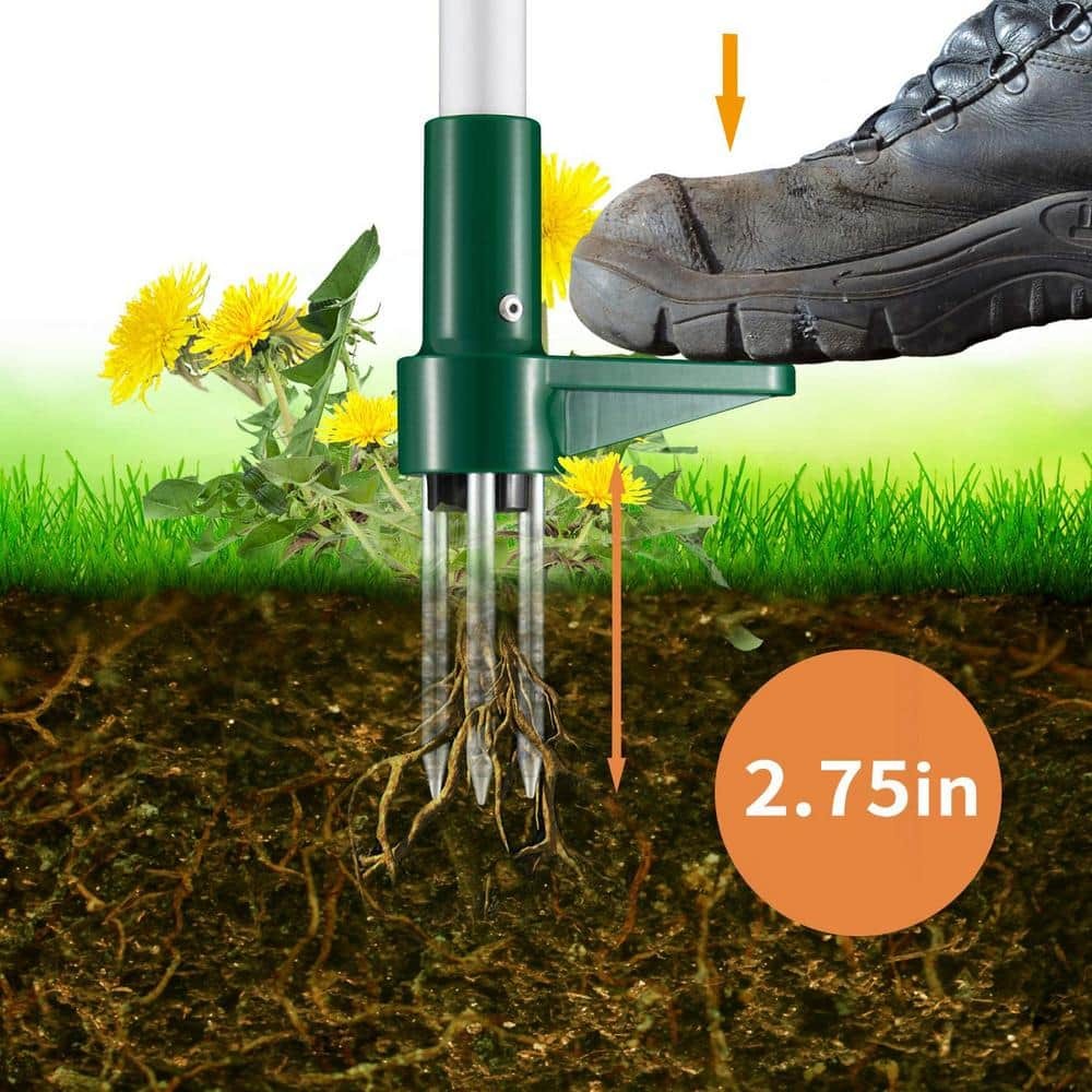 39.5 In. Weed Puller, Stand up Weeder Hand Tool, Long Handle Garden Weeding Tool