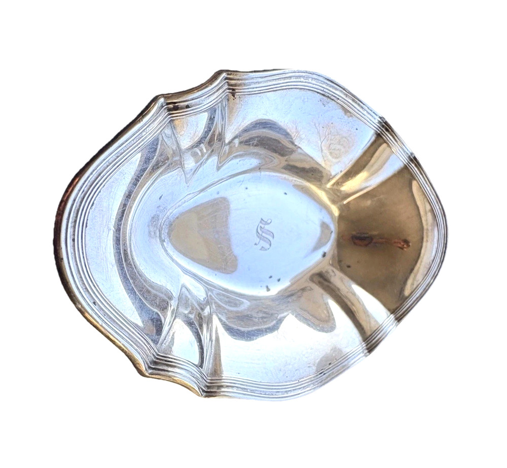 Antique Tiffany & Co. Sterling Silver Nut Dish Monagram “S” Pattern #17953