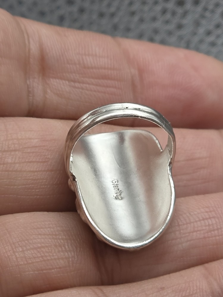 NATIVE AMERICAN STERLING SILVER 925 HANDMADE PEARL RING SIZE 7.5