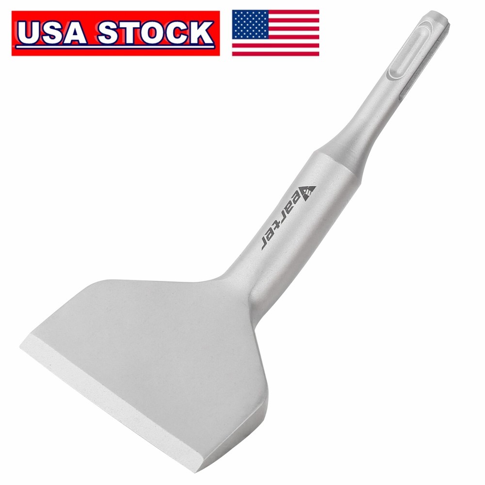 Vearter SDS Plus Floor Scraper 6.3"x3" Cranked Wide Chisel for Hammer Drill
