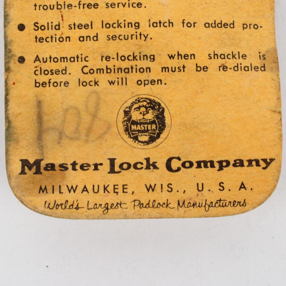VTG Master Lock Co. Padlock with Combination