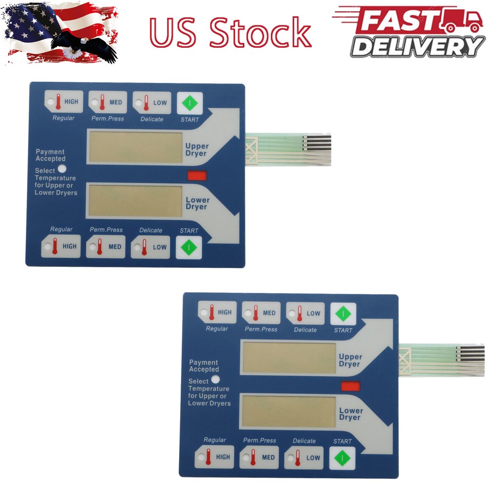2* for Dexter Stack Dryers Blue Touch Pad 9801-059-004 9801-059-006