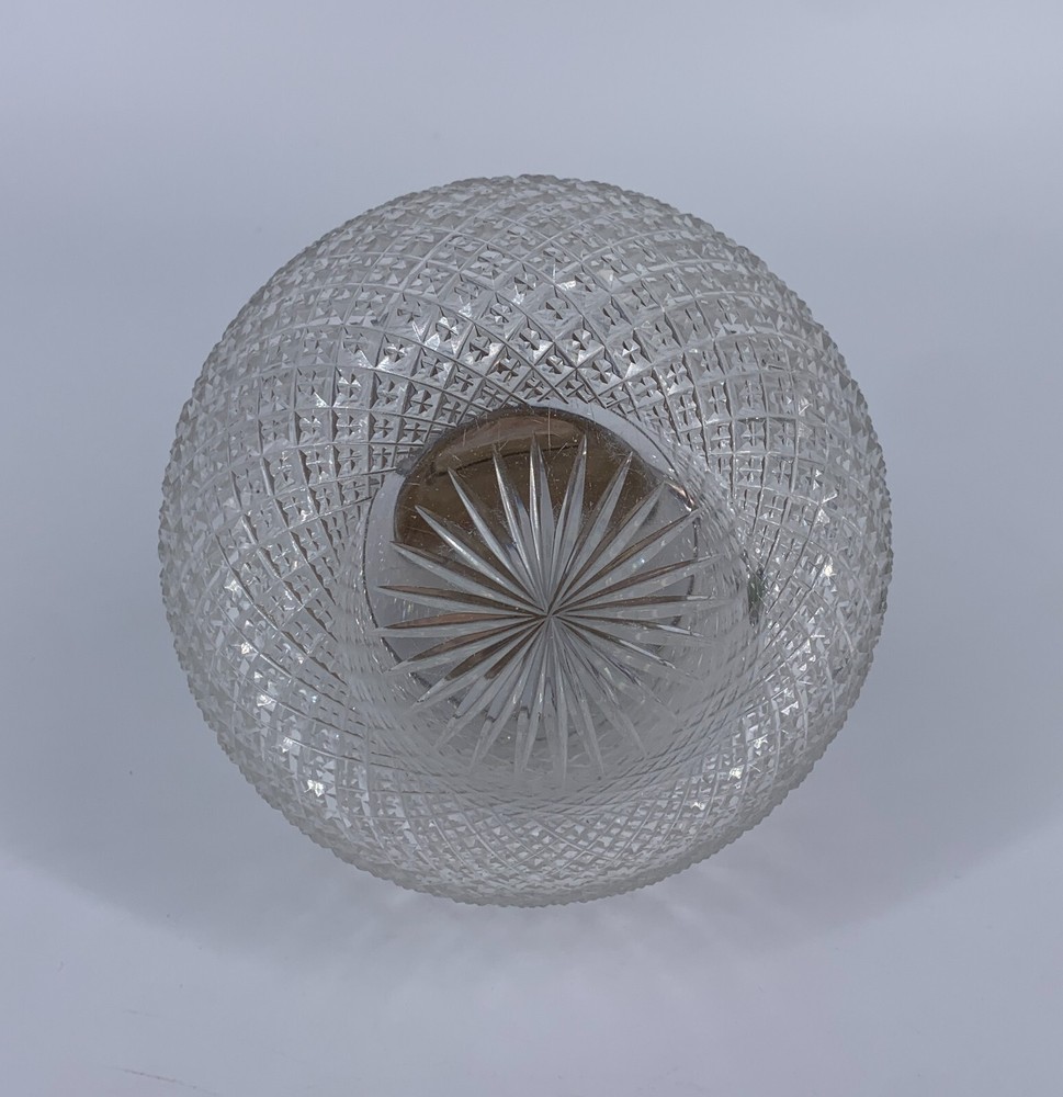 Antique Silver Plated Wheel Cut Glass Pitcher